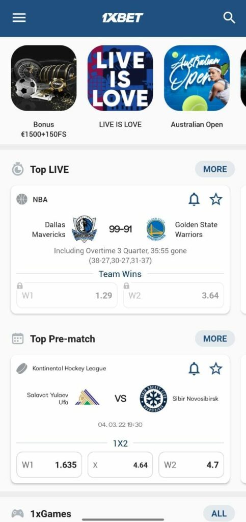 1xBet APK 120(10055) Free For Android and iOS Download 2024 5