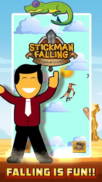 stickman falling apk image