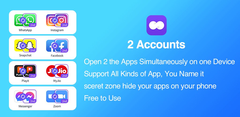 2Accounts-Dual Apps Space APK image