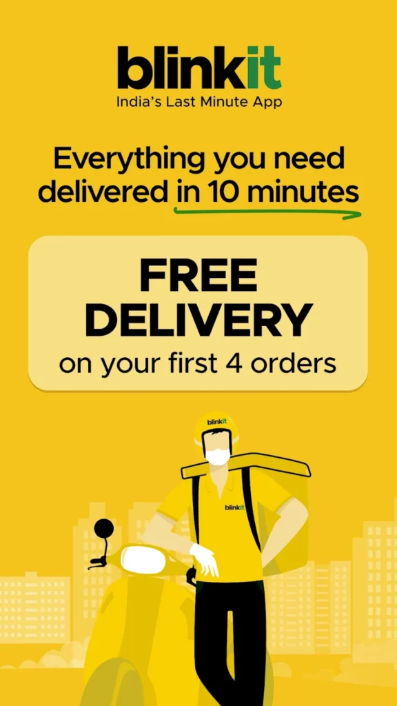 Get free delivery and great offers on Blinkit!