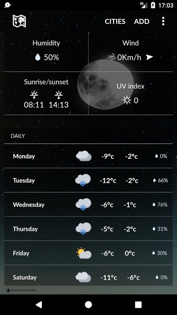 Norwegian Weather App Image